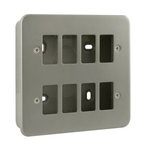 Click Metal Clad 8 Gang GridPro Frontplate & Back Box