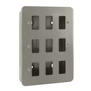 Click Metal Clad 9 Gang GridPro Frontplate & Back Box