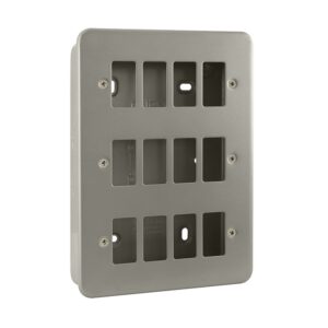 Click Metal Clad 12 Gang GridPro Frontplate & Back Box