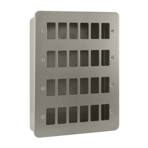 Click Metal Clad 24 Gang GridPro Frontplate & Back Box (No Knockouts)