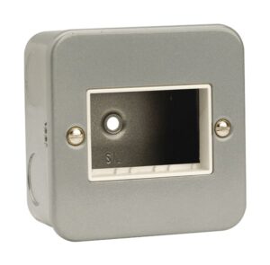Click Metal Clad 1 Gang Switch Plate 3 Aperture