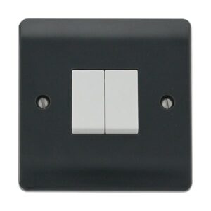 Click Mode 10Ax 2 Gang 2 Way Switch Plate