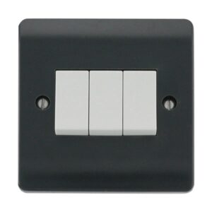 Click Mode 10Ax 3 Gang 2 Way Switch Plate