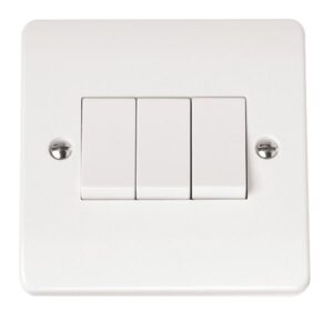 Click Mode 10Ax 3 Gang 2 Way Plate Switch