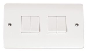 Click Mode 10Ax 4 Gang 2 Way Plate Switch