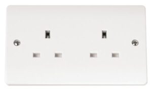 Click Mode 13A 2 Gang Unswitched Socket Outlet