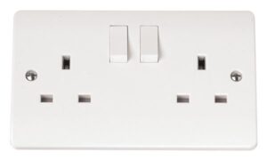 Click Mode 2-Gang Double Pole 13A Switched Socket Outlet