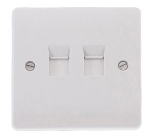 Click Mode Double Cat-5E Outlet