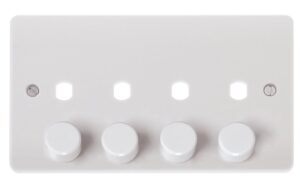 Click Mode 4 Gang Double Dimmer Plate & Knobs