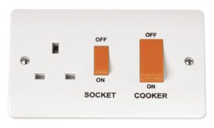 Click Mode 45A Cooker Switch With 13A Dp Switched Socket Outlet