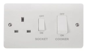 Click Mode 45A Cooker Switch With 13A Dp Switched Socket Outlet