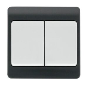 Click Mode 10Ax 250V 2G 2W Wide Rocker Switch Anthracite Grey