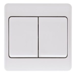 Click Mode 10Ax 2 Gang 2 Way Wide Rocker Switch