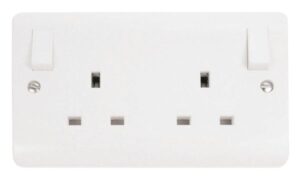 Click Mode 13A 2 Gang Dp O/B Switched Socket Outlet