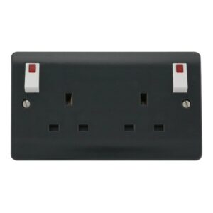Click Mode 13A 2 Gang Dp (O/B) Switched Socket Outlet With Neons