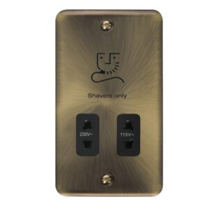 Click Deco Plus 115/230V Dual Voltage Shaver Socket