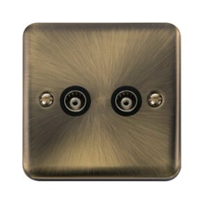 Click Deco Plus Twin Isolated Coaxial Outlet