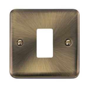 Click Deco Plus 1 Gang GridPro Frontplate Antique Brass