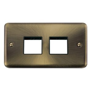 Click Deco Plus 2 Gang Minigrid Unfurnished Plate 2 X 2 Apertures