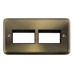 Click Deco Plus 2 Gang Minigrid Unfurnished Plate 2 X 3 Apertures