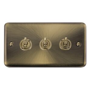 Click Deco Plus 10Ax 3 Gang 2 Way Toggle Switch