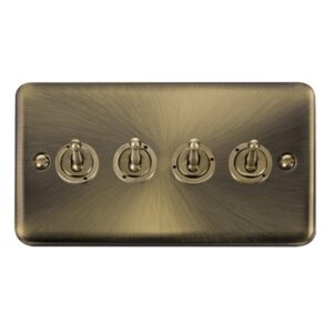 Click Deco Plus 10Ax 4 Gang 2 Way Toggle Switch