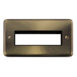 Click Deco Plus 2 Gang Minigrid Unfurnished Plate 6 In-Line Apertures