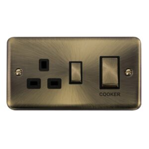 Click Deco Plus 45A Ingot 2 Gang Dp Switch With 13A Dp Switched Socket
