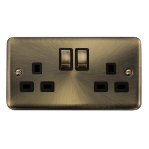 Click Deco Plus 13A Ingot 2 Gang Dp Switched Socket