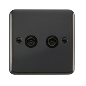 Click Deco Plus Twin Coaxial Outlet