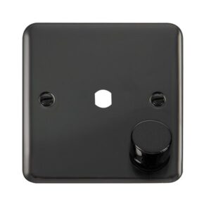 Click Deco Plus Dpbn 1 Gang Double Dimmer Plate & Knobs