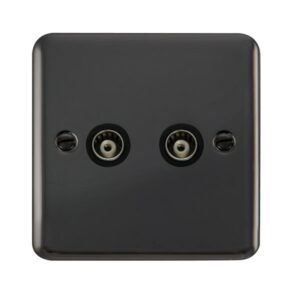 Click Deco Plus Twin Isolated Coaxial Outlet