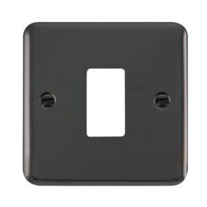 Click Deco Plus 1 Gang GridPro Frontplate Black Nickel