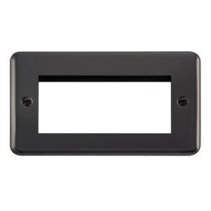 Click Deco Plus 2 Gang New Media Unfurnished Plate 4 Apertures