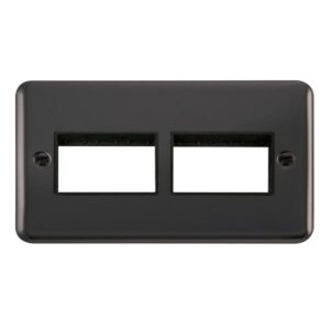 Click Deco Plus 2 Gang Minigrid Unfurnished Plate 2 X 3 Apertures