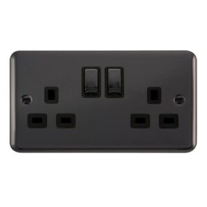 Click Deco Plus 13A Ingot 2 Gang Dp Switched Socket