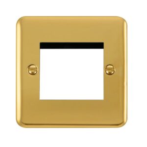 Click Deco Plus 1 Gang New Media Unfurnished Plate 2 Apertures