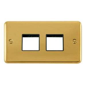 Click Deco Plus 2 Gang Minigrid Unfurnished Plate 2 X 2 Apertures