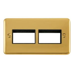 Click Deco Plus 2 Gang Minigrid Unfurnished Plate 2 X 3 Apertures