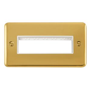 Click Deco Plus 2 Gang Minigrid Unfurnished Plate 6 In-Line Apertures