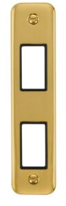 Click Deco Plus 2 Gang Minigrid Unfurnished Architrave Plate 2 Apertures