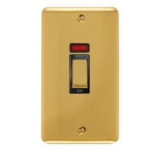 Click Deco Plus 45A Ingot 2 Gang Dp Switch With Neon