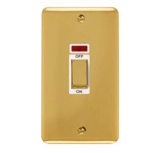 Click Deco Plus 45A Ingot 2 Gang Dp Switch With Neon