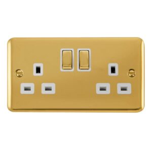 Click Deco Plus 13A Ingot 2 Gang Dp Switched Socket