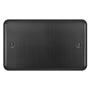 Click Deco Plus 2 Gang Blank Plate Matt Bronze