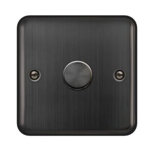 Click Deco Plus 1 Gang 2 Way 100W Dimmer Switch Matt Bronze