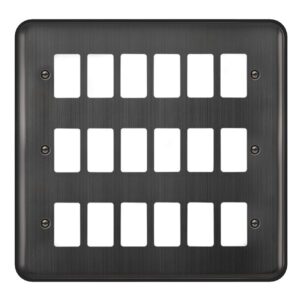 Click Deco Plus 18 Gang GridPro Front Plate Matt Bronze