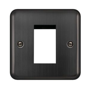 Click Deco Plus 1 Gang New Media 1 Aperture Plate Matt Bronze