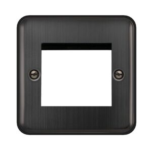 Click Deco Plus 1 Gang New Media 2 Aperture Plate Matt Bronze
