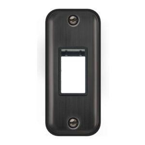 Click Deco Plus 1 Gang Minigrid Unfurnished Architrave Plate 1 Aperture Matt Bronze Black Insert